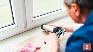 Sealing cracks and crevices