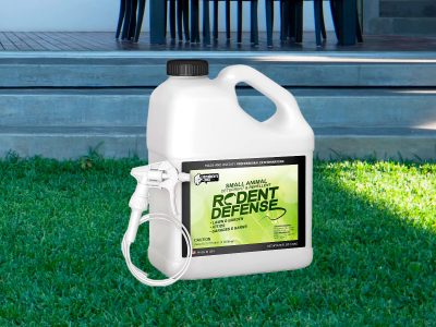 Rodent Defense Spray on Lawn