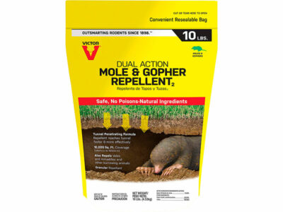 Defenders 2 x 2.5 kg Mole Scatter Granules Humane, Natural Mole Deterrent, Use Year-Round, Covers Up to 250 sq m, Safe for Use Around Kids and Pets