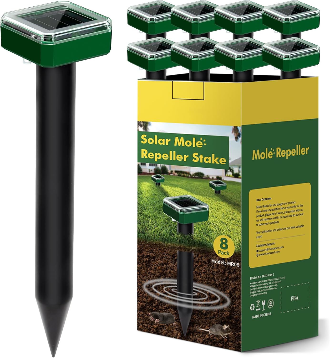 CritterTec Solar Mole Repellent