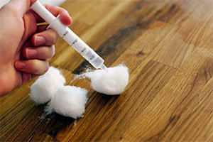 Cotton balls for oil