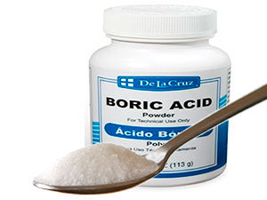 Spoon of sugar and Boric acid