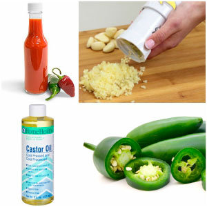 Mice repellent ingredients: garlic, hot sauce, jalapeno and castor oil