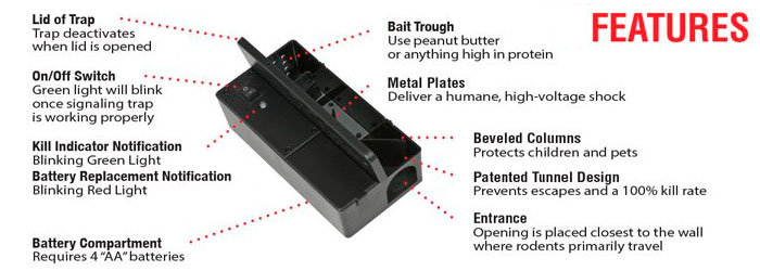 M2524S Electronic Mouse Trap Features by Victor