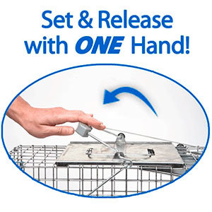 Select and release a trap with one hand