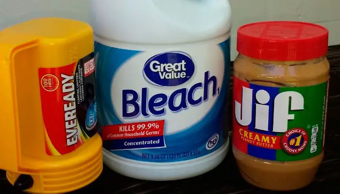 Bleach and peanut butter