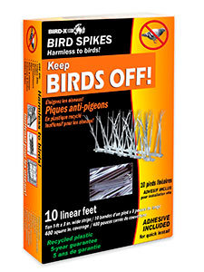 Plastic bird spikes kit