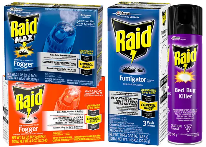 Raid bed bugs products