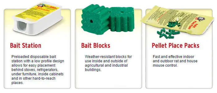Bait station, bait blocks and pellet place packs