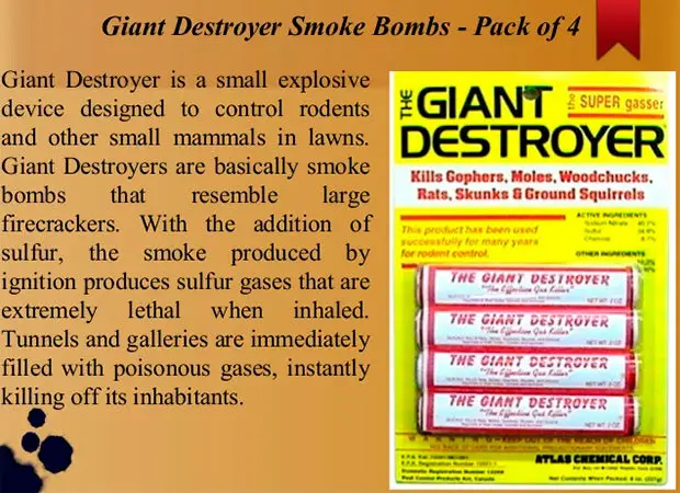 Giant destroyer smoke bomb
