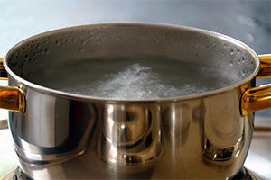 Boiling water